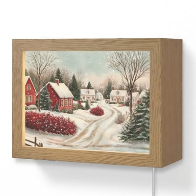 Wandlamp 20x15 cm - Oplaadbaar - Kerstsfeer - Landelijk - Rood - Wandlampen binnen woonkamer - Slaapkamer lamp met kabel - Decoratieve nachtlamp - Vloerlamp snoer