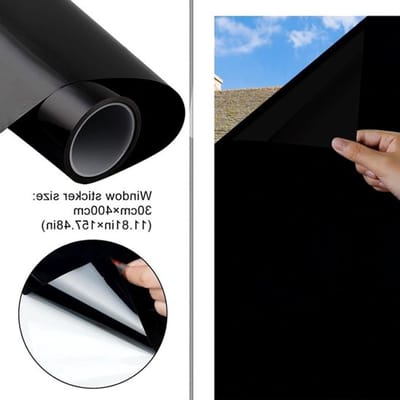 Ondoorzichtige Raamfolie voor Privacy - Zelfklevende Anti-UV Folie 30 x 400 cm voor Donkere Ruimtes en Geluidsdemping