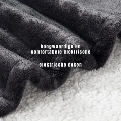 DYNA® Infrarood Deken - Elektrische Deken – Warmtedeken - Zwart - 200cm x 150cm x 1cm