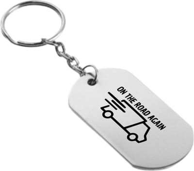 Akyol - on the road again sleutelhanger - Vrachtwagen chauffeur - cadeau vrachtwagenchauffeur - leuk cadeau voor de beste cadeau vrachtwagenchauffeur om te geven - verjaardag cadeau vrachtwagenchauffeur - 54 x 29mm