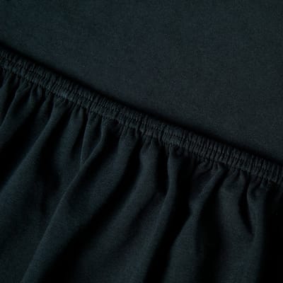Kayori Saiko Hoeslaken Premium Jersey - 80-100x200-220cm - Matrasdikte 35 cm - Biologisch Katoen - Zwart
