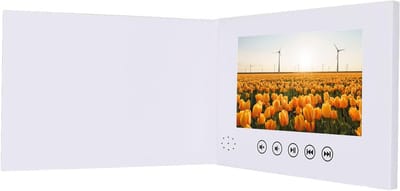 Video Wenskaart - Digitale Brochure - Persoonlijke Boodschap - 7 Inch HD Scherm - A5 Formaat