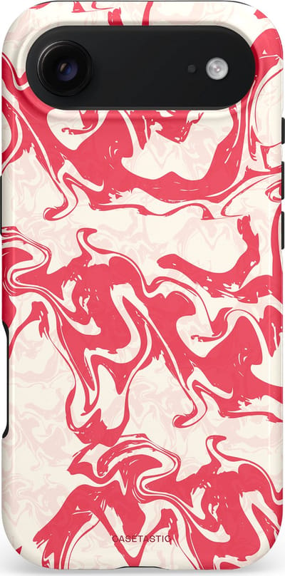 Casetastic hoesje geschikt voor Apple iPhone Air - MagSafe - Dubbellaagse bescherming - Marshmellow Explosie - Fashion Case - Koraal Wit Crème Lichtroze