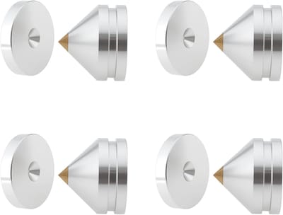 Luidspreker Isolatie Voeten - Anti-Vibratie Kegels - Audio Apparatuur - Massief Aluminiumlegering - 23x20mm Set - Zilver