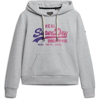 Superdry - Tonal hoodie met Vintage Logo en grafische print - Dames - Hoodies