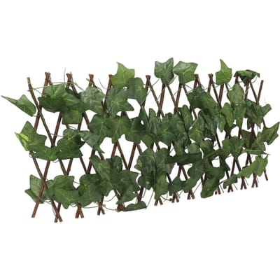 Kunsthagen Schutting Simulatie Uitbreidbaar Zonbescherming Waterdicht Kunstmatige Topiary Haag Plant voor Tuin Type 1 black