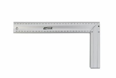 Awtools AW29811 - Aluminium Hoekmeter - 250mm - Nit Handgreep - Dubbelzijdige Maatverdeling