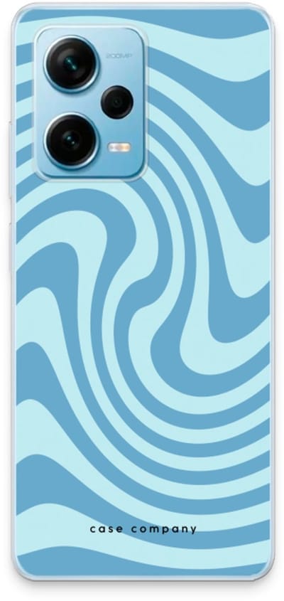 Case Company® - Hoesje geschikt voor Xiaomi Redmi Note 12 Pro Plus hoesje - Swirl Blauw - Soft Cover Telefoonhoesje - Bescherming aan alle Kanten en Schermrand