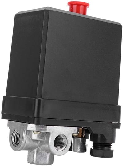 Dailygoods - Luchtcompressor regelaar - 3 fase drukschakelaar - Mechanische drukregeling - 175 - Automatische bediening - Voor gebruik met mechani...
