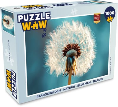 Puzzel Paardenbloem - Natuur - Bloemen - Blauw - Legpuzzel - Puzzel 1000 stukjes volwassenen
