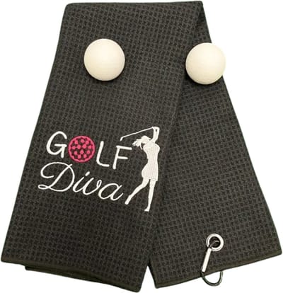 Livano Golf Handdoek - Golfhanddoek - Golf Accessoires - Towel - Comfortabel - Zwart