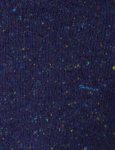 Gant Trui Wool Blend Neps Crew Neck Avond Blauw / male