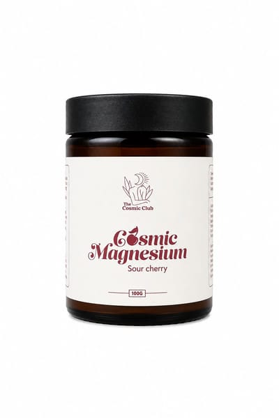 The Cosmic Club Magnesium Poeder – Bisglycinaat, Citraat & Tauraat – Sour Cherry – 100 g