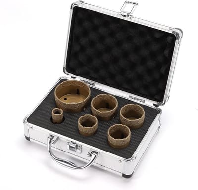 Diamantgatenzaag Set - Boor Set - Tegels Boren - Hoge Kwaliteit Diamant - 6 Delig - Geel