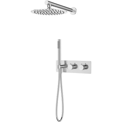 Essebagno Regendouche Envol - Met Thermostatische Kraan - Chroom - Met Handdouche - 2-straals - Waterbesparend
