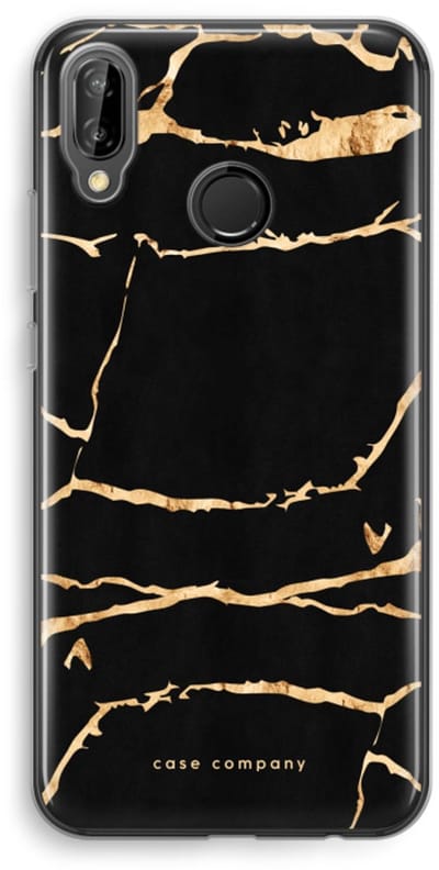 Case Company® - Hoesje geschikt voor Huawei P20 Lite hoesje - Gouden marmer - Soft Cover Telefoonhoesje - Bescherming aan alle Kanten en Schermrand