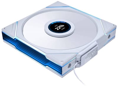Lian Li UNI FAN TL-LCD Wireless Reverse 140 White - Case ventilator - 140mm - Wit met RGB-licht - 30 dBA