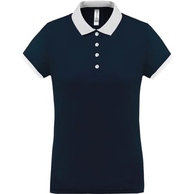 Damessportpolo 'Proact' met korte mouwen Sporty Navy/White - XS