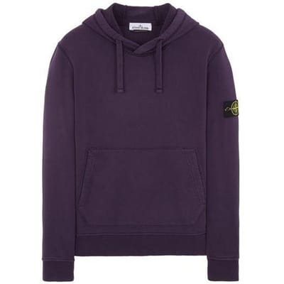 Stone Island Logo Patch Hoodie Paars Heren Tops 101564151-V0026 S black