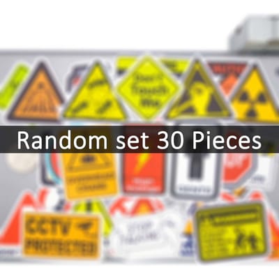 Waarschuwingstickers Gevaarsborden Stop Symbool Gemengde Voorzichtigheid Slogan Tips Voor Doe-het-zelf Creatieve Decoratie Grappige Sticker 203050 Stuks