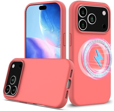 Lunso Geschikt voor iPhone 17 Pro Max hoesje - Flexibel siliconen Backcover met magnetisch - Roze