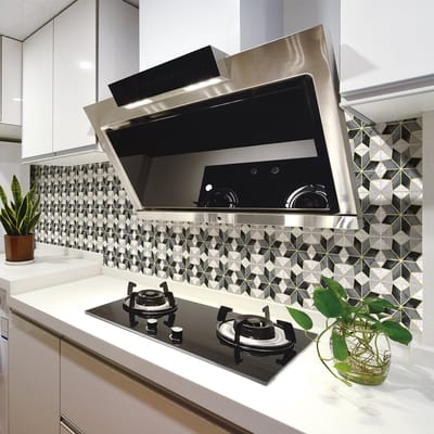 Zelfklevende tegelmuurstickers voor keuken en badkamer - 30 authentieke Rosadina cementtegelstickers - 30 stickers 20x20cm