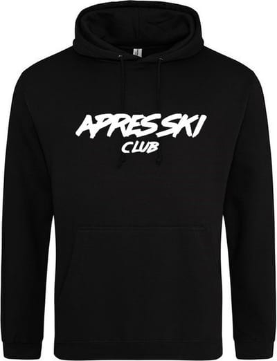 APRES SKI CLUB Hoodie | Sweater | Capuchon | Trui | Hooded | Print | Zwart | Maat L