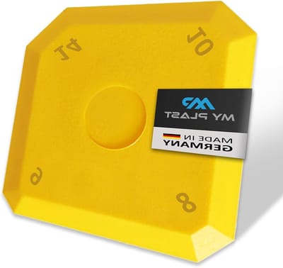 Voegengladstrijker nr. 1 - Tegelgereedschap - Nauwkeurig voegen - 45 graden hoek - 6 8 10 14 mm - Geel