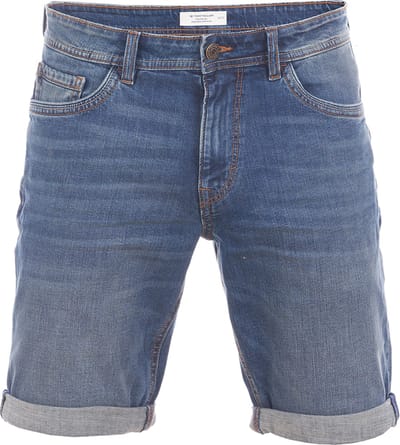 Tom Tailor Heren Short Broeken Josh regular/straight Fit Blauw W 30 Volwassenen Korte Jeans Broek Bermuda