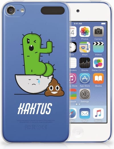 TPU Hoesje voor Apple iPod Touch 5 | 6 Telefoonhoesje met Naam Cactus Poo