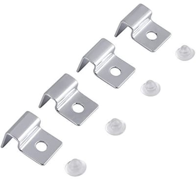 Dailygoods- Aquarium Deksel Ondersteuning - Roestvrij Staal - Antislip Houder - Set van 4 - 6 mm - Duurzaam en Corrosiebestendig - Aquarium Clips
