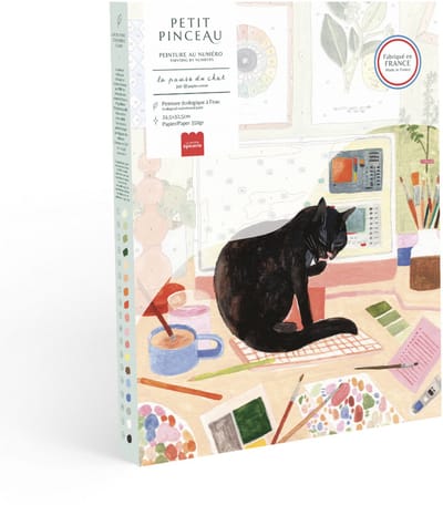 La Petite Epicerie Painting by Number Kit “THE CAT'S BREAK / LA PAUSE DU CHAT" 350g H33xW25.5xL3.5cm genummerde schilderijenset | Creatieve | Hobbyset | kinderen en volwassenen | beginnersvriendelijk
