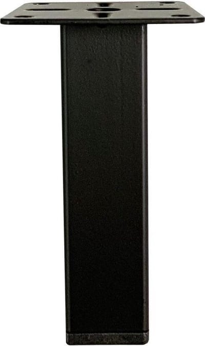 FLE - Stalen meubelpoot zwart vierkant 2,5 bij 2,5 cm en hoogte 10 cm (koker 2,5 x 2,5 cm)