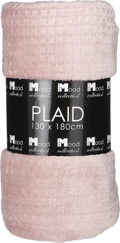 In The Mood Collection Joanne Fleece Plaid - L180 x B130 cm - Polyester - Perzik