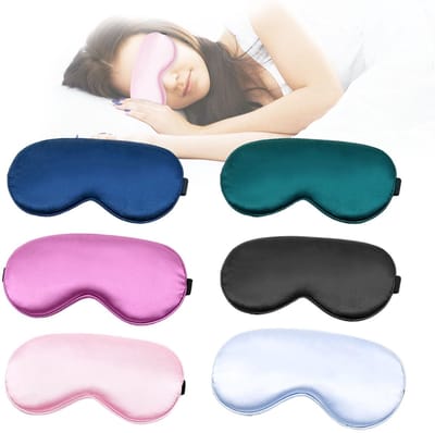 Dailygoods- Slaapmasker Zijde - Verstelbare Elastische Band - Oogmasker voor Vrouwen/Mannen/Kinderen - Effectieve Lichtblokkering - Perfect Reisaccessoire - Zacht en Comfortabel