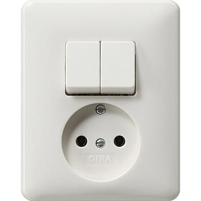 Gira Combinatiestopcontact Serie Systeem 55 Puurwit - 047503
