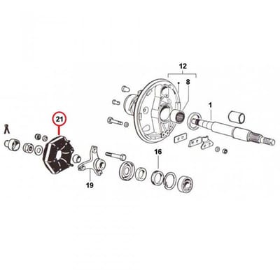 Koppeldemper RMS voor auto Piaggio 420 Ape Tm P703-P703V Diesel 1987-2004
