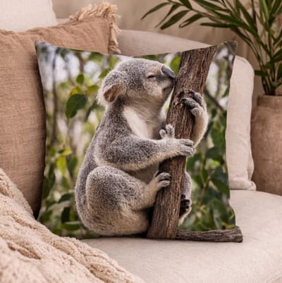 Velvet Cuddly Koalas Collection Kussenhoes - Koala - Koalabeer - 45x45 cm
