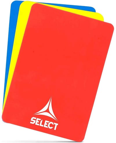 Select Handbal Scheidsrechterskaarten - Rood / Geel / Blauw | Maat: UNI