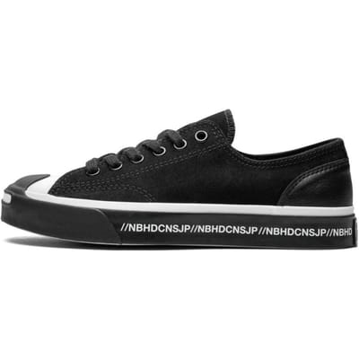 NEIGHBOURHOOD x Converse Jack Purcell Black Soul Slijtvast en Lichtgewicht Lage Skate Schoenen Unisex Zwart 37.5 black