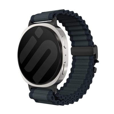 Strap-it Outdoor nylon bandje met P-buckle - horlogebandje geschikt voor Samsung Galaxy Watch 9 (40/44mm) / Watch 8 (40/44mm) / Classic (46mm) - zwart/zwart