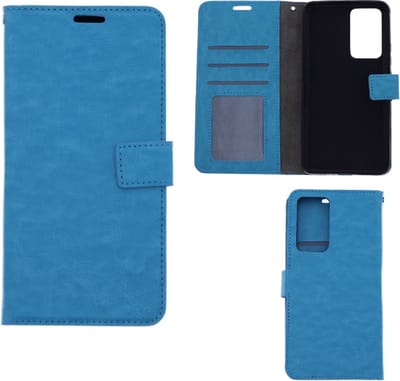 LuxeBass Hoesje geschikt voor Xiaomi 12 Pro - Boekhoesje met kaartvakken - Turquoise gsm hoesje - telefoonhoes - telefoonhoesjes