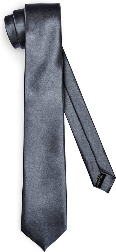 Ladeheid Smal Stropdas - Stropdassen voor heren - Lengte: 150 cm, Breedte: 7 cm - Zwart - LA-EA-TMS-7