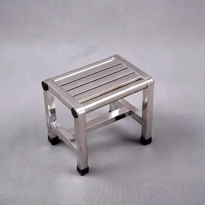 Douchestoel - Badkamerkruk - Comfortabel Douchen - Roestvrij Staal - 26 cm - Zilver