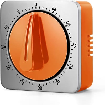 Keukentimer Oranje - Kookwekker Mechanisch - Koken Bakken - Geen Batterijen Nodig - 66x41x66mm - Oranje