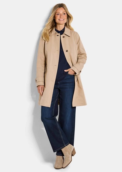 Vier seizoenen mantel - taupe - Gr. 19 van Goldner Fashion