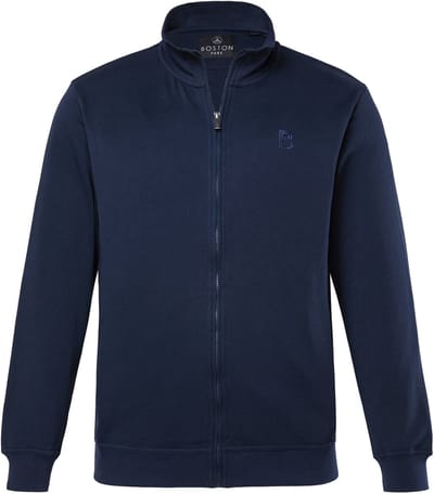 Boston Park - Heren - Sweatvest opstaande kraag rits - Navy blauw - Maat 52+
