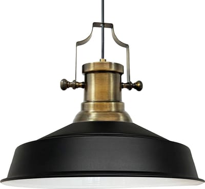 Bamyum Hanglamp Industrieel Metaal, Zwart Vintage Lamp