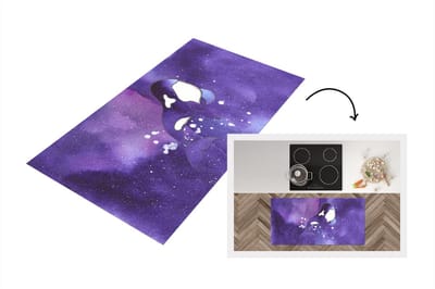 Keukenloper - Loper keuken - Orka - Ruimte - Paars - 120x60 cm - Keukenloper vinyl