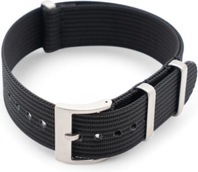 Watch Mates - Premium NATO Strap - Nylon - Zwart - 20 mm - Gratis Tool & Pushpins